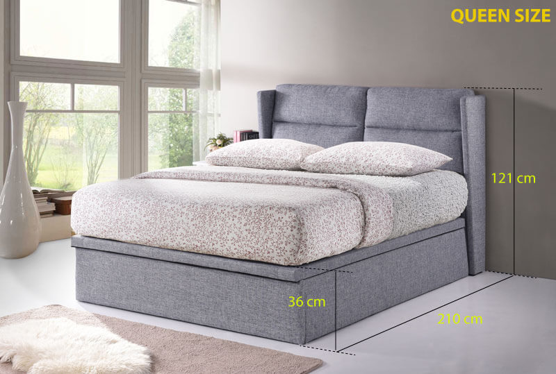 Gh4423 Storage Bed Univonna, Average Size Of A King Bed Frame In Cm Singapore