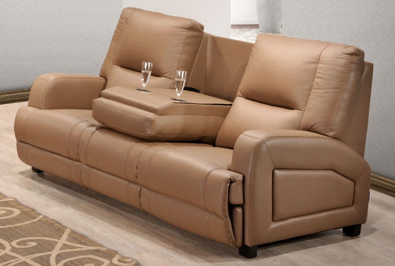 brandon leather double reclining sofa