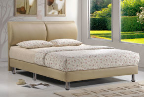 Beige bed frame