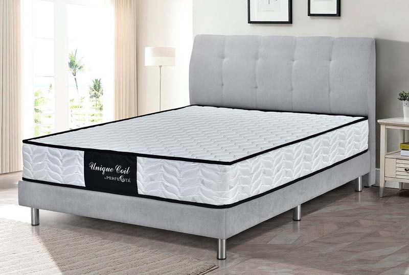 grey divan bed with mattress
